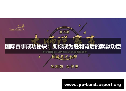 国际赛事成功秘诀：助你成为胜利背后的默默功臣